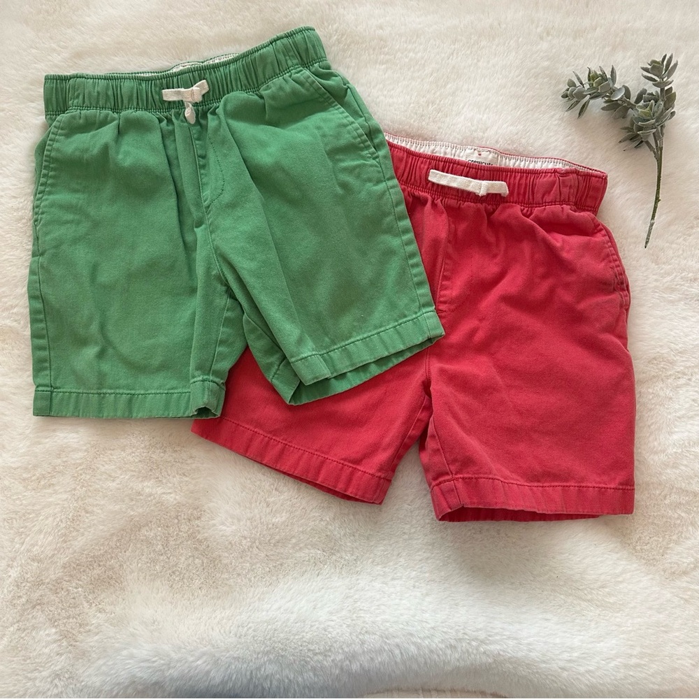 🩶SOLD🩶Crewcuts | GUC - Twill Dock Short Bundle  - Size 8 - Green/Red
